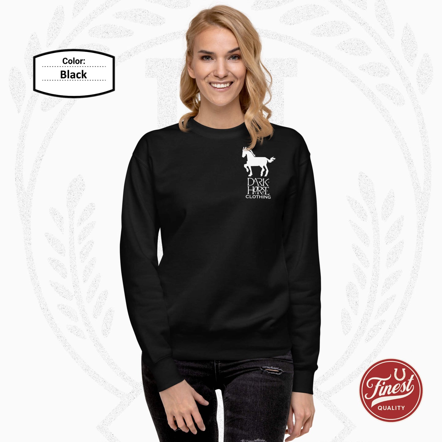 Dark Horse Clothing Big White Logo Unisex Sweatshirt