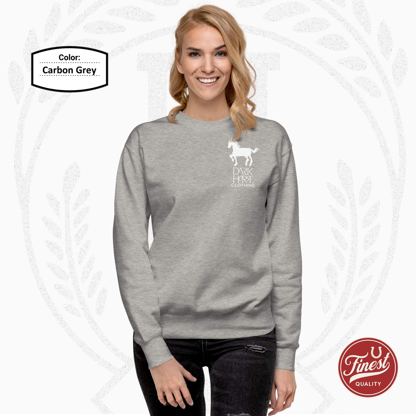 Dark Horse Clothing Big White Logo Unisex Sweatshirt