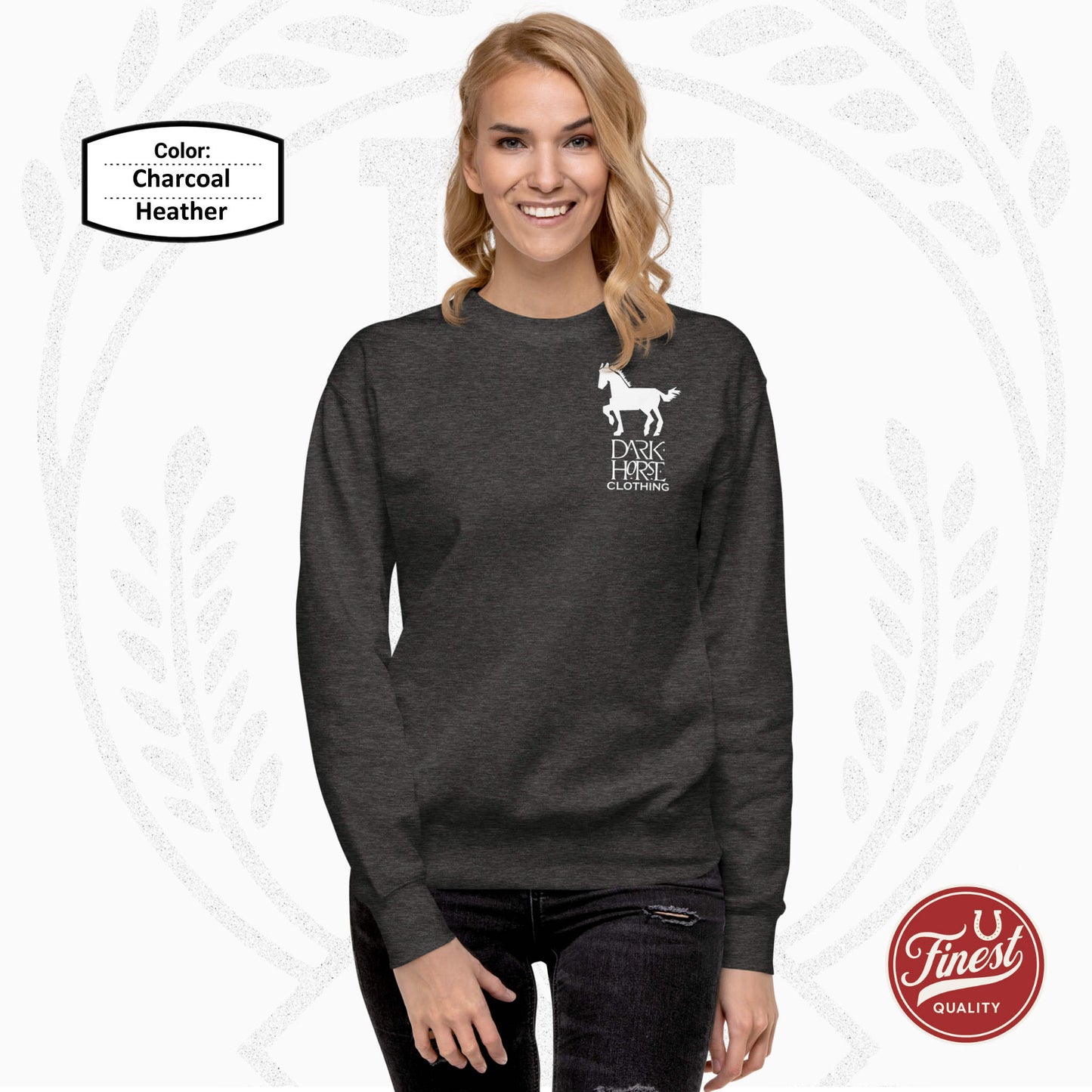 Dark Horse Clothing Big White Logo Unisex Sweatshirt