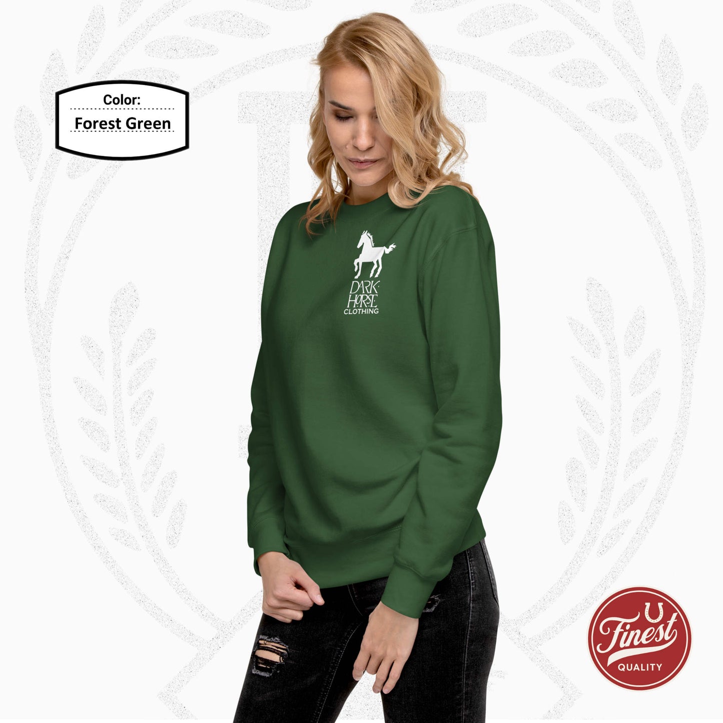 Dark Horse Clothing Big White Logo Unisex Sweatshirt