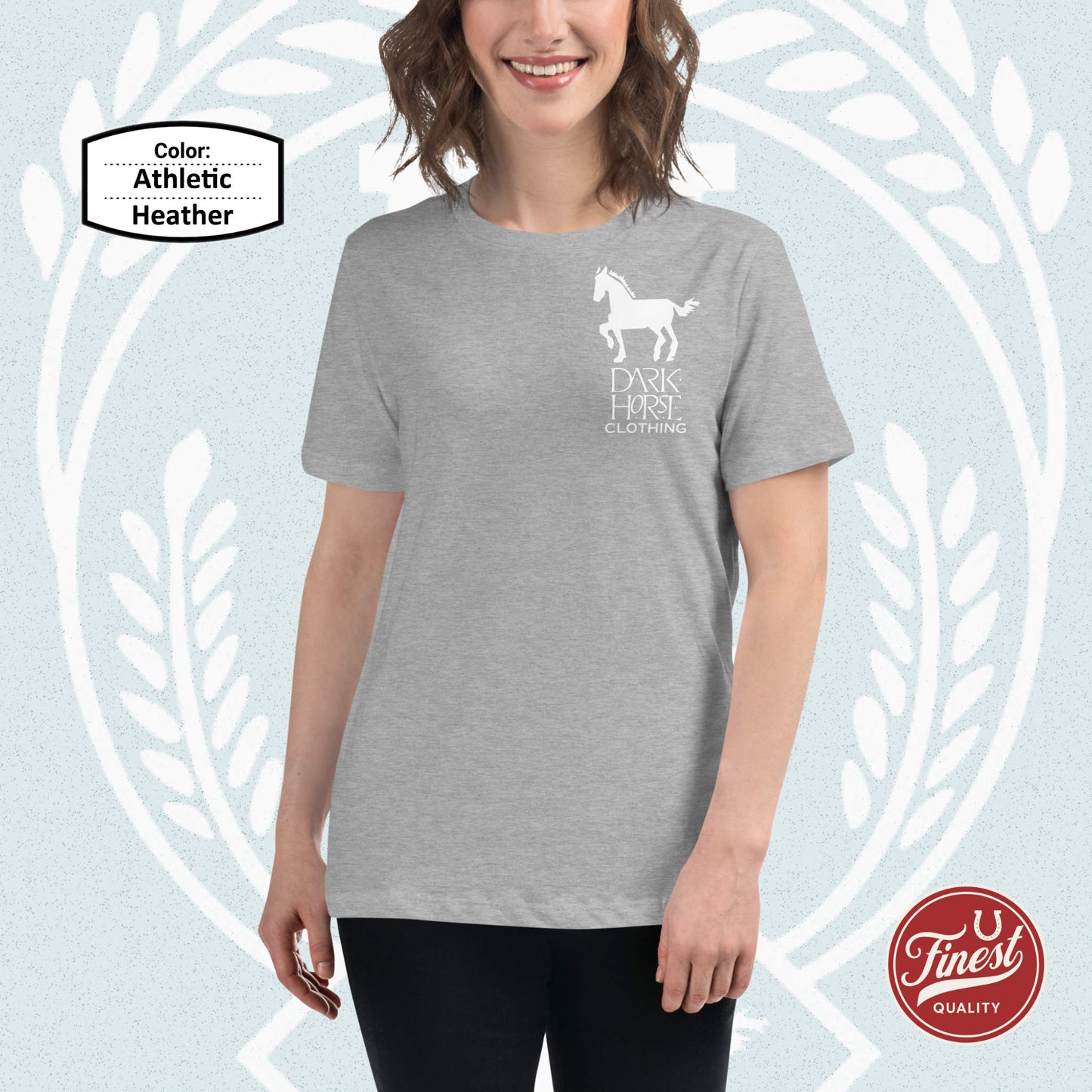 Dark Horse Fun Big White Logo - Women's Short Sleeve Comfortable T-Shirt