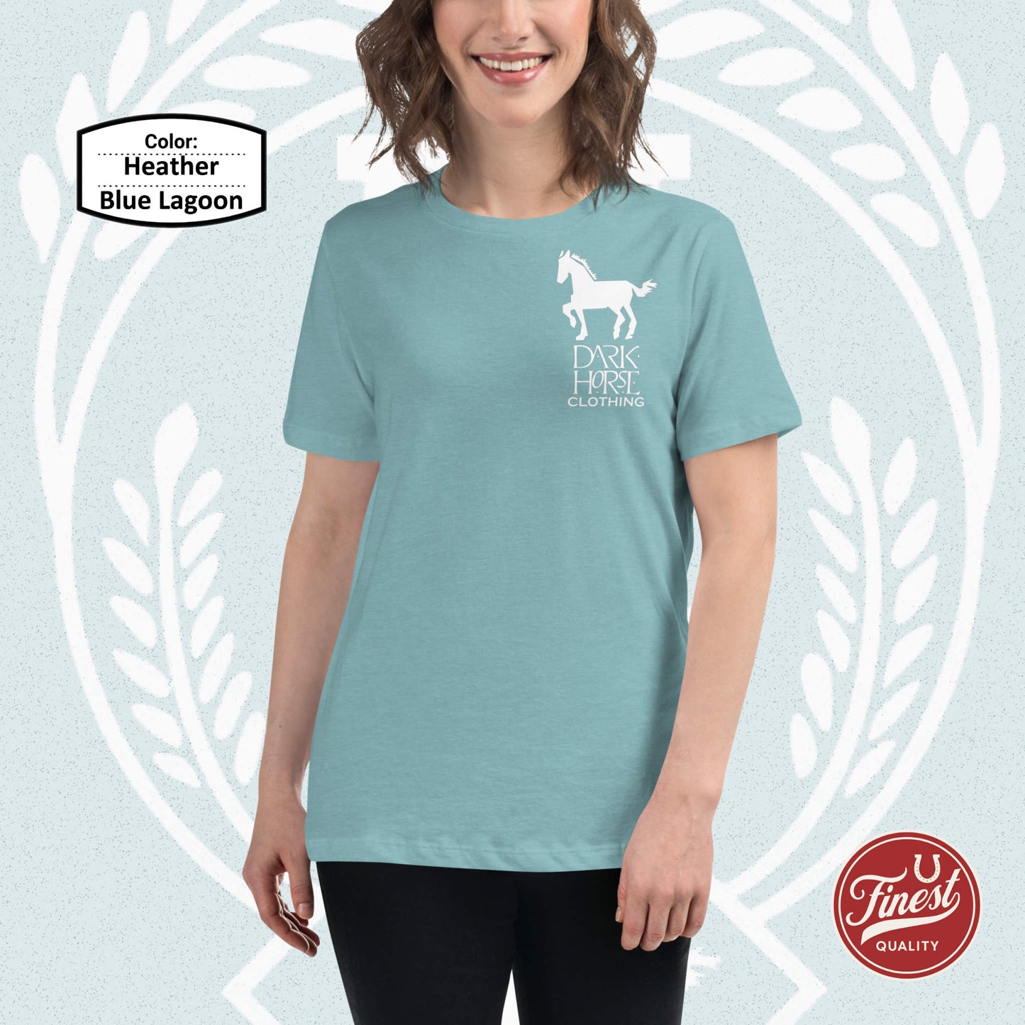 Dark Horse Fun Big White Logo - Women's Short Sleeve Comfortable T-Shirt