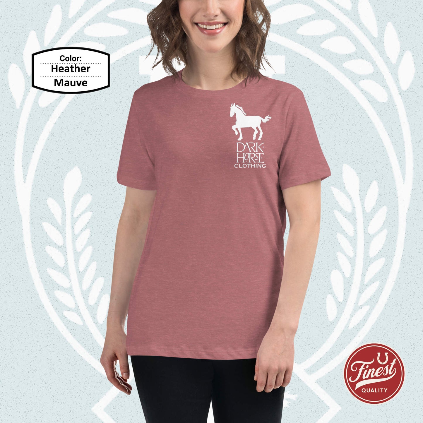 Dark Horse Fun Big White Logo - Women's Short Sleeve Comfortable T-Shirt