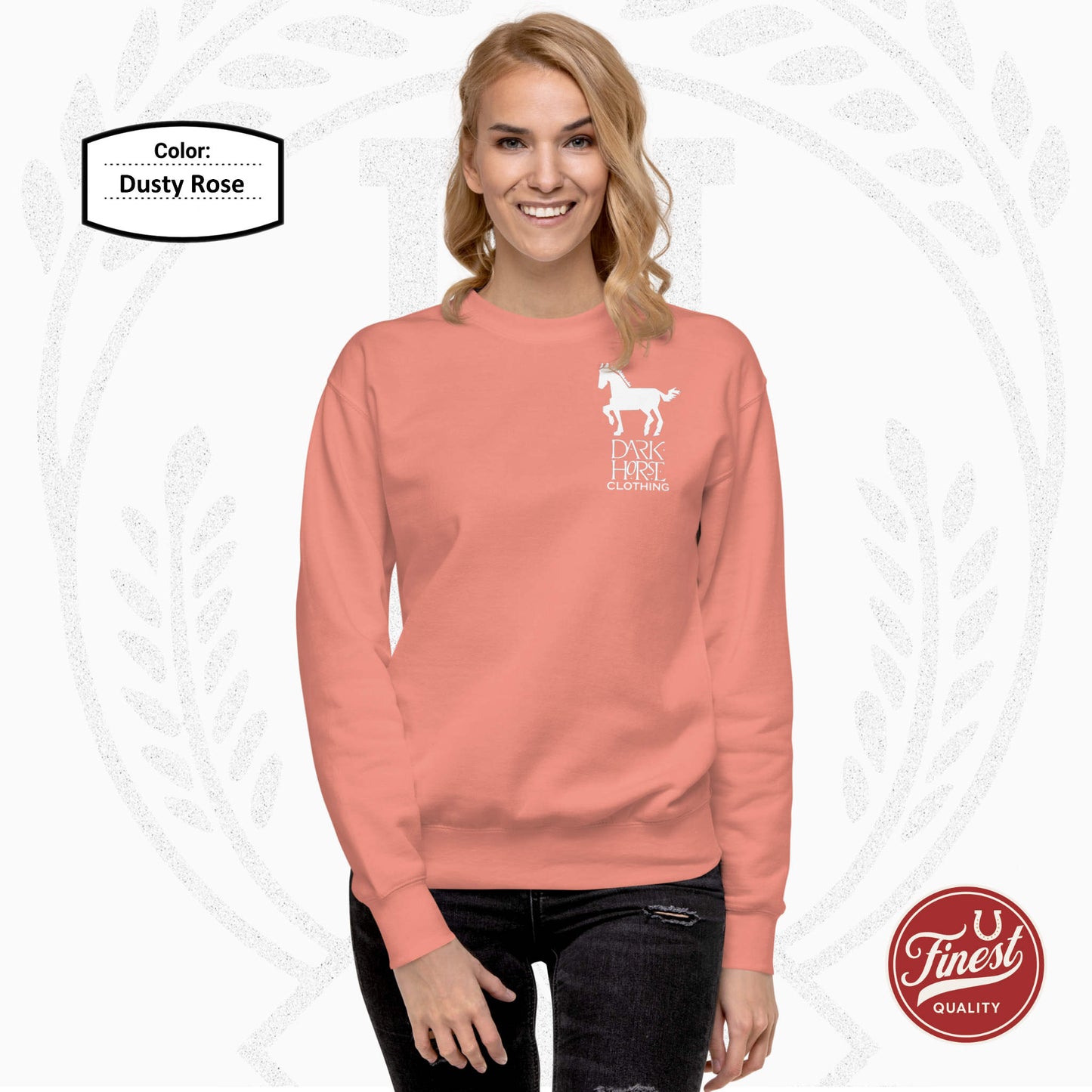 Dark Horse Clothing Big White Logo Unisex Sweatshirt